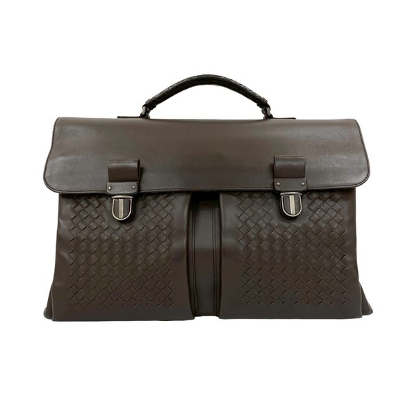 BOTTEGA VENETA Intrecciato Leather Business Bag, Handbag